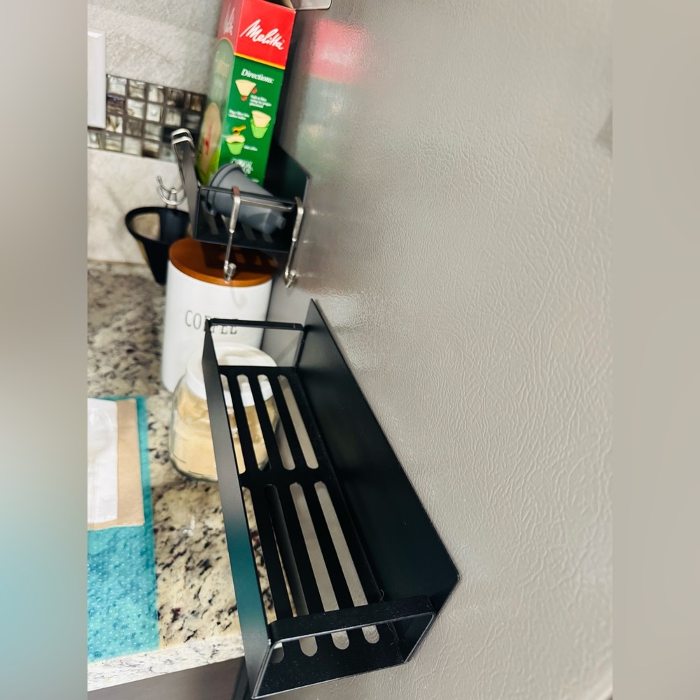 Black Magnetic Kitchen Shelves!